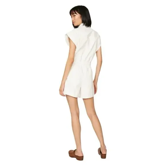 Blank NYC White Sleeveless Button-Front Romper - Picture 2 of 9